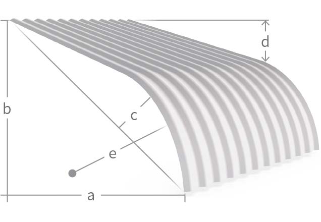 Cladding Roofing Sheeting Walling CGI Pre Curving Bullnose Order