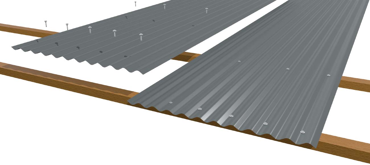 Cladding Roofing Sheeting Walling Corrugated CGI Wall Laying