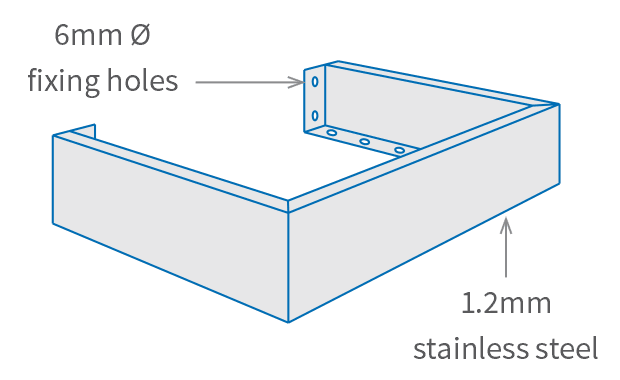 Stainless Steel Floor Trough